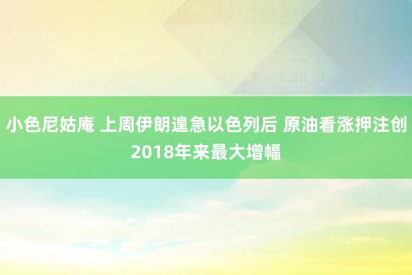 小色尼姑庵 上周伊朗遑急以色列后 原油看涨押注创2018年来最大增幅